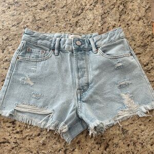 PacSun Light Blue Distressed Jean Shorts
